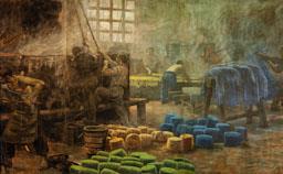 ESCOLA INDUSTRIAL TERRASSA PINTURES VESTIBUL INDUSTRIA