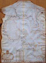 CARTA NAUTICA DIBUIX S XVIII REPR GOLF MEXIC I MAR ANTILLES ESCOLA NAVEGACIO BARCELONA 
M M B