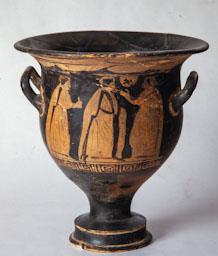 CRÀTERA GREGA EMPURIES FIGURES ROGES 
MUSEU D´EMPURIES