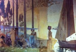 MURAL OBRA D´ALEXANDRE DE RIQUER 
CASA ALEGRE DE SAGRERA