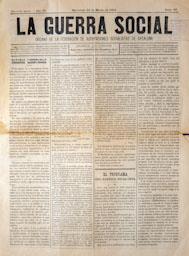 -LA GUERRA SOCIAL- ORGAN FEDERACIÓ ASSOCIACIONS SOCIALISTES DE CATALUNYA 
I M H