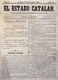 PERIODIC -EL ESTADO CATALAN-
REPUBLICANO FEDERALISTA INTRANSIGENTE- 
I M H