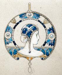 DIBUIX PENJOLL AMB BUST FEMENI 
C P