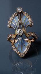 ANELL AMB ESMALT I BRILLANTS LLUIS MASRIERA 
C P