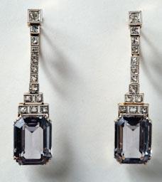 ARRECADES AMB BRILLANTS AIGUAMARINES LLUIS MASRIERA 
C P