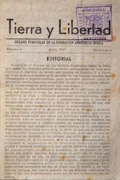 -TIERRA Y LIBERTAD- ORGAN DE LA F A I 
I M H