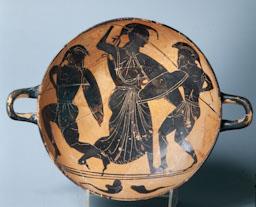 KYLIX CERAMICA GREGA EMPURIES LLUITA D`HECTOR I AQUILES AL MIG ATENA 
M A C
