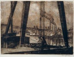 -BARCELONA UNA GRUA AL PORT-
C P