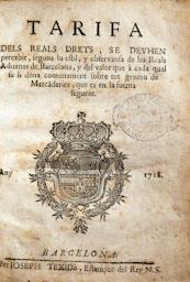 TARIFA DELS REALS DRETS 
FOMENT DEL TREBALL NACIONAL