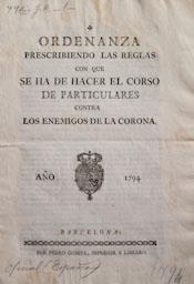 -ORDENANZAS PARA CORSO-
BIBLIOTECA COL LEGI ADVOCATS