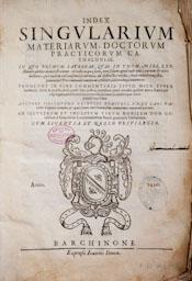 -INDEX SINGULARIUM-
BIBLIOTECA COL LEGI ADVOCATS