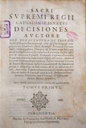 -SACRI SUPREMI-
BIBLIOTECA COL LEGI ADVOCATS