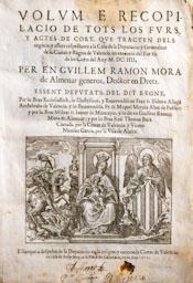 -RECOPILACIO FURS VALENCIA-
BIBLIOTECA COL LEGI ADVOCATS