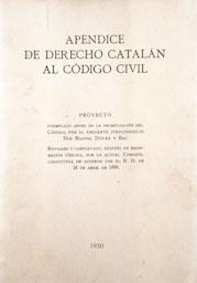 -APENDICE DE DERECHO CATALAN AL CODIGO CIVIL-
BIBLIOTECA COL LEGI ADVOCATS
