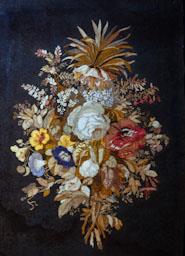 BLONDA POLICROMA S XIX FLORS 
MUSEU DE LA INDUMENTARIA