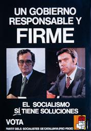 CARTELL EL GENERALS PSC 1979 PSC PSOE JOAN RAVENTOS FELIPE GONZALEZ 
C P