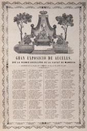GRAVAT G EXPOSICIO D`AUCELLS FULL DE PROPAGANDA PAU ROCA 1865 
MUSEU ARTS I TRADICIONS POPULARS
