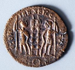 MONEDA ROMANA ILURO CONSTANT I CANSTANTINIANS ANY 335-350 
MUSEU DE MATARO