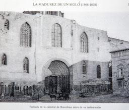 FAÇANA CATEDRAL BARCELONA XIX ABANS DE LA RESTAURACIO 
C P