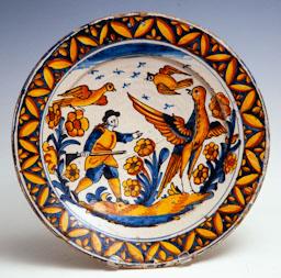 PLAT DE LA MARGARIDA S XVII CAÇADOR
MUCEU CERAMICA