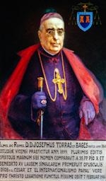 RETRAT DEL BISBE TORRAS I BAGES OLI 
PALAU EÌSCOPAL