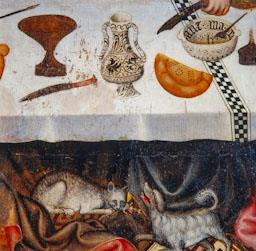 TAULA DE STA CONSTANÇA S XV PROVINENT DE CASTELLO DE FAR- FANYA 
MUSEU DIOCESA