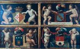 ESCUTS HOSPTAL SANTA CREU BARCELONA 
ARXIU HITORIC SANTA CREU