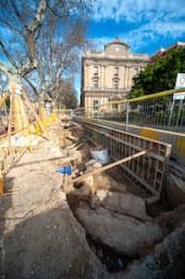 RESTES BALUARD DE BARCELONA 
EXCAVACIONS A LES RAMBLES 2023