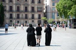 OBRES VIA LAIETANA PLAÇA DE LA CATEDRAL TURISTES