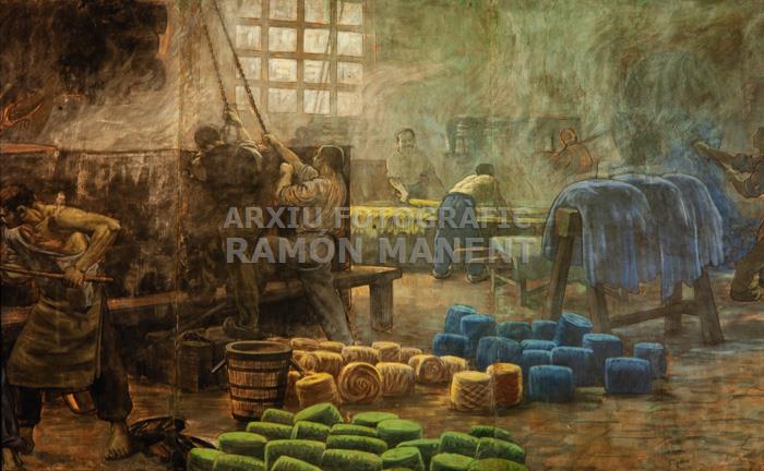 ESCOLA INDUSTRIAL TERRASSA PINTURES VESTIBUL INDUSTRIA