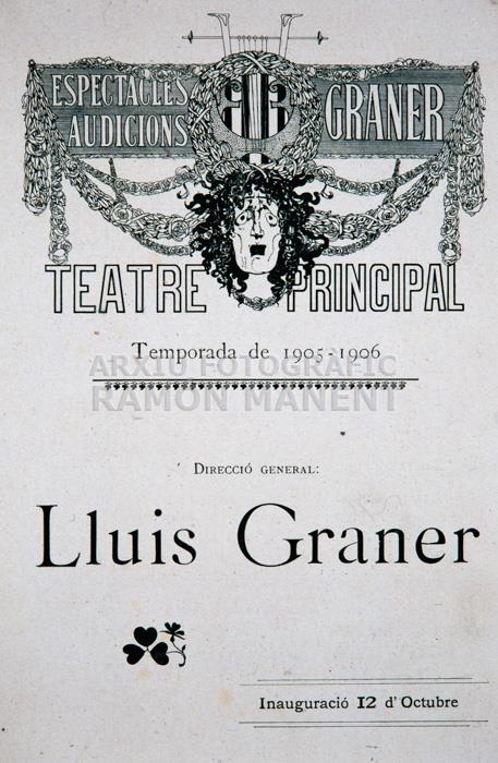 PROGRAMA DE MA TEATRE PRINCIPAL 
INSTITUT DEL TEATRE