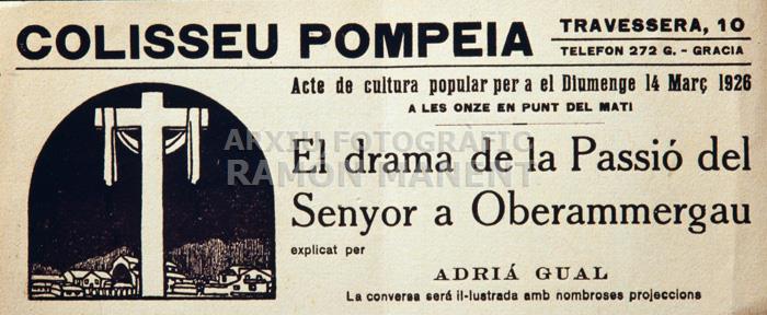 ENTRADA COLISEU POMPEIA ADRIA GUAL 
INSTITUT DEL TEATRE