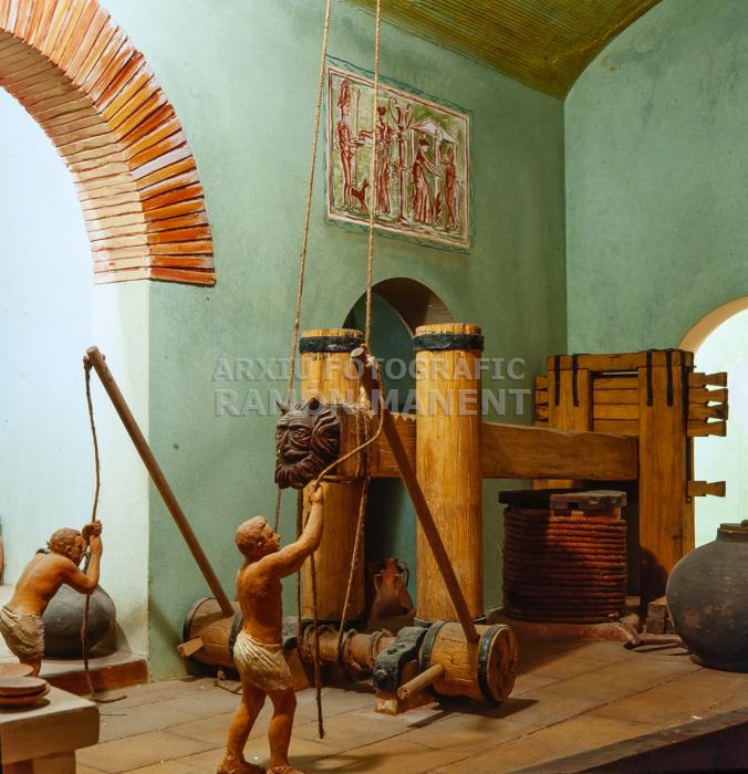 MAQUETA DE PREMSA DE VI ROMANA 
MUSEU DE VILAFRANCA DEL PENEDES