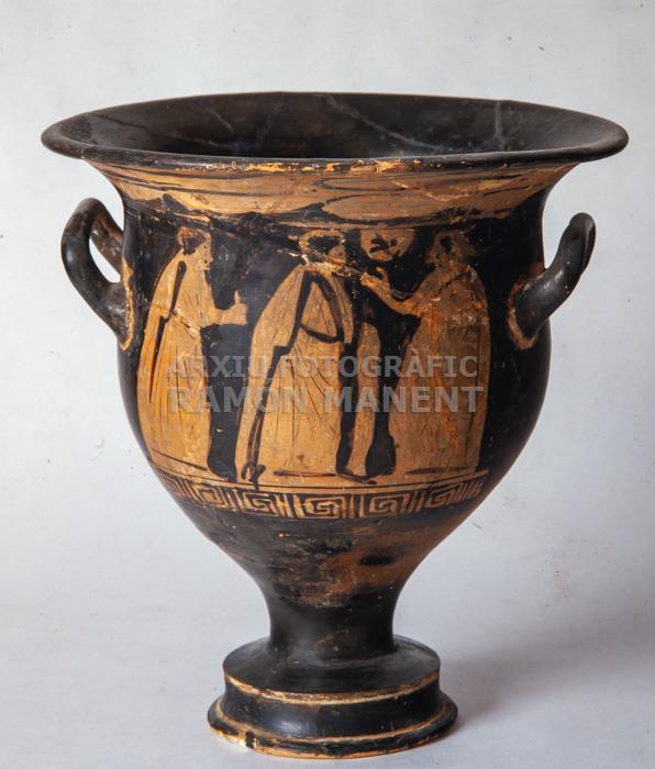 CRÀTERA GREGA EMPURIES FIGURES ROGES 
MUSEU D´EMPURIES