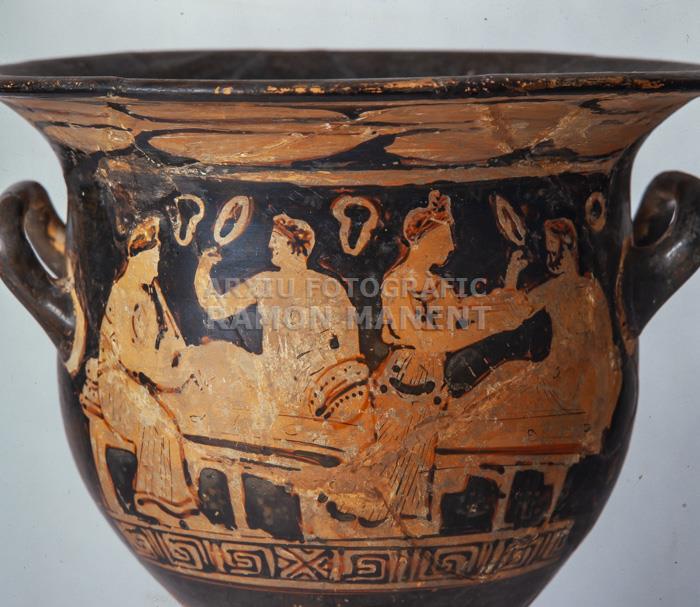 CRÀTERA GREGA EMPURIES FIGURES ROGES 
MUSEU D´EMPURIES