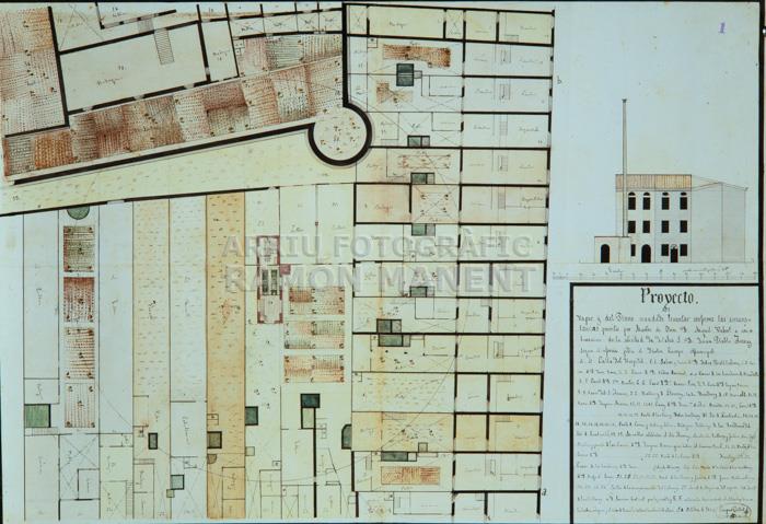 PLANTA AEREA URBANA DE MATARO -AL VOLTANT D´UNA PROJECTADA INSTALACIÓ DE VAPOR-
ARXIU MUNICIPAL