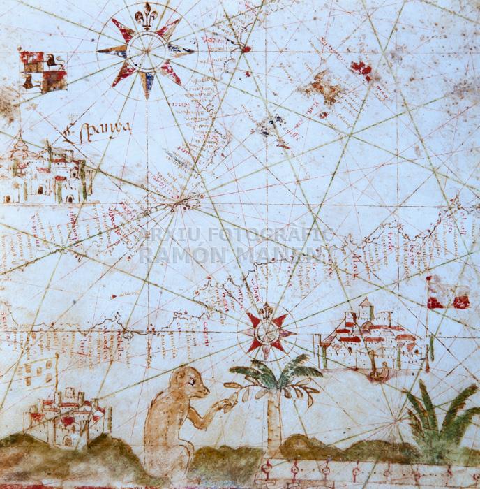 CARTA NAUTICA MEDITERRANIA ATLES MALLORCA MMB 4775 FLORA I FAUNA AFRICANES 
M M B