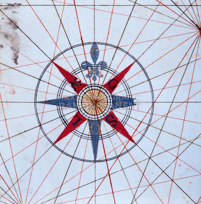 ATLES DE MESSINA S XVI MMB MMB 3233 DETALL ROSA DELS VENTS 
M M B