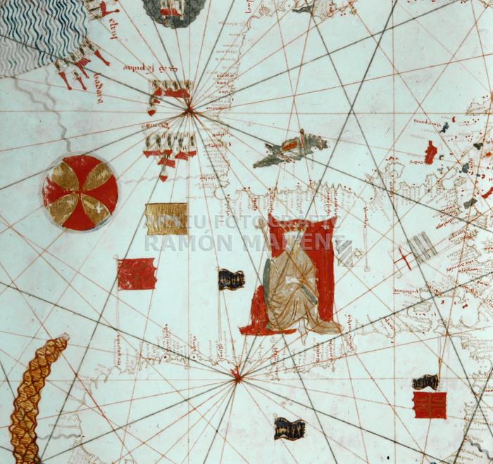 CARTA NAUTICA G VALLSECA MALLORCA 1439 TURQUIA I XIPRE 
Nº INV 3236 
M M B 
