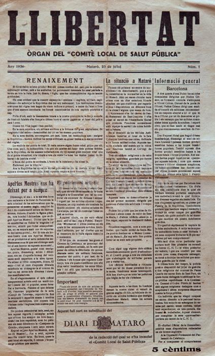 DIARI -LLIBERTAT- Nº 1
M A S M M