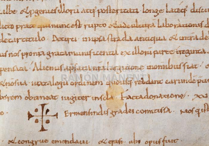 SIGNATURA D ERMESSENDA DE CARCASSONA (?) S X 
A C A