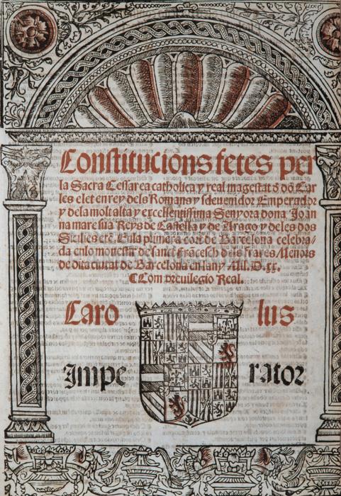 -CONSTITUCIONS DE CATALUNYA- S XVI 
A C A