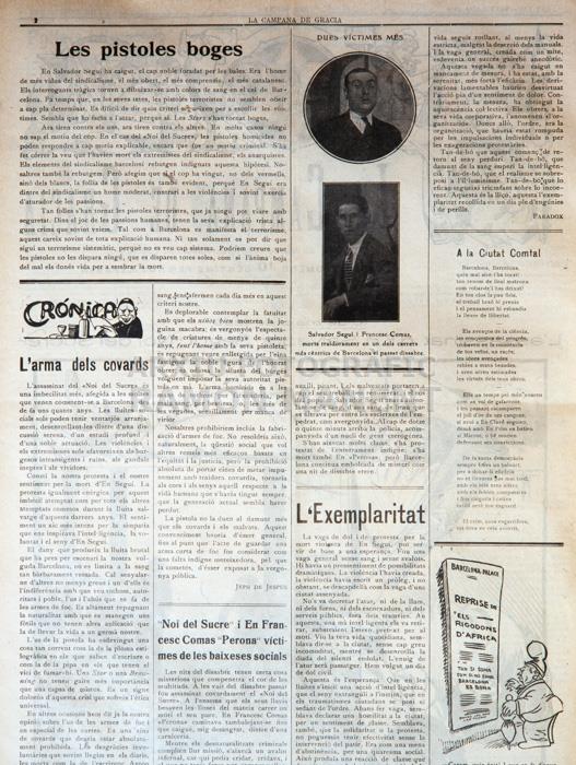 LA CAMPANA DE GRACIA-
-ASSASSINAT DEL NOI DEL SUCRE-SALVADOR SEGUI 
I M H