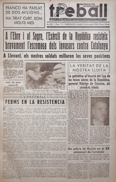 -TREBALL- ORGAN DEL PSUC 12-11-38 I M H B