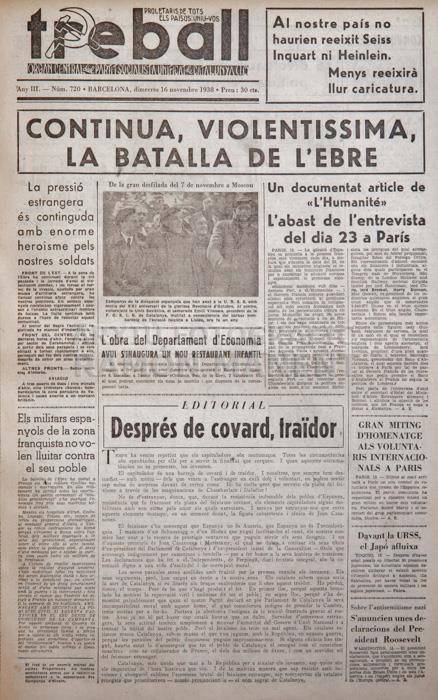 -TREBALL- ORGAN DEL PSUC 16-11-38 I M H B