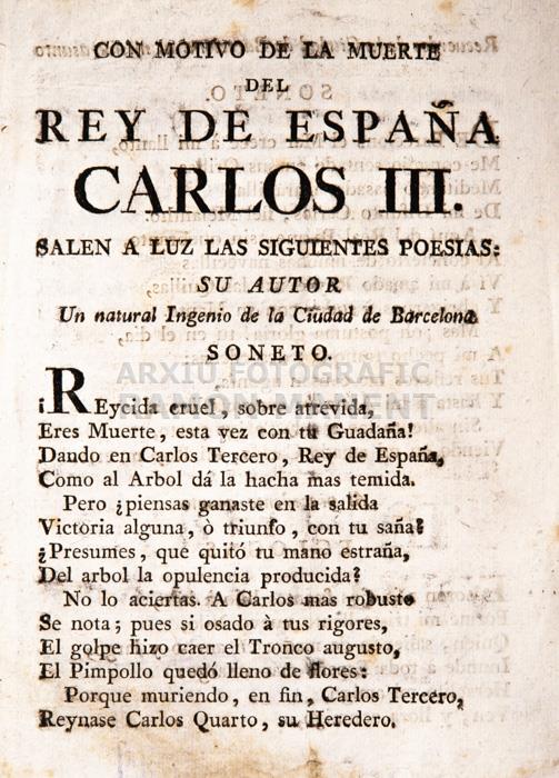 -ROMANÇOS DE CEC- CARLES III 
I M H