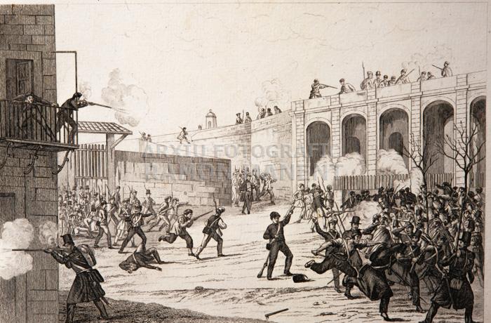 -ESCENES DE LA REVOLUCIÓ- BARCELONA 1869 
I M H