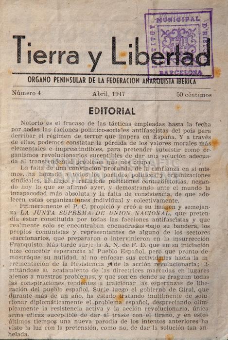 -TIERRA Y LIBERTAD- ORGAN DE LA F A I 
I M H