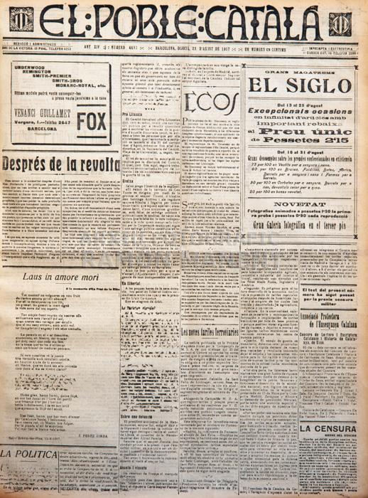 PERIODIC -POBLE CATALÀ-
VAGA GENERAL 
I M H