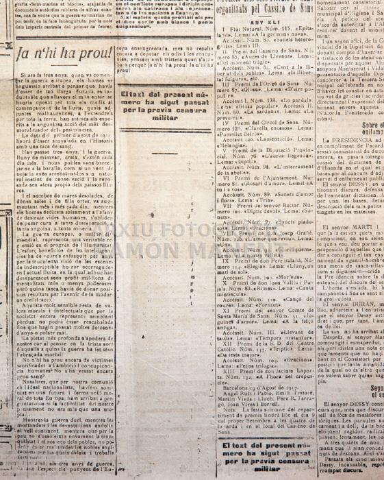 PERIODIC -POBLE CATALÀ-
VAGA GENERAL 
I M H